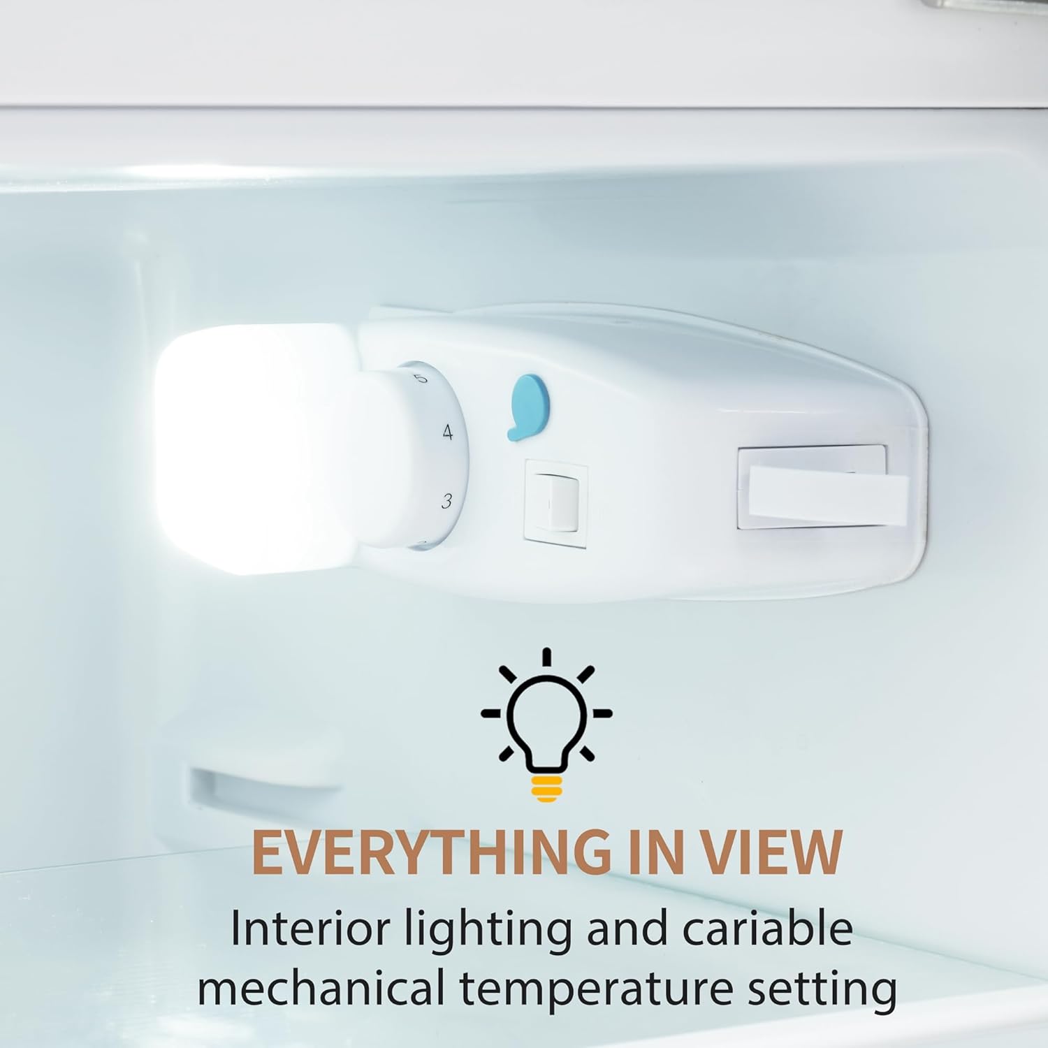 Merax Kühlschrank zweitürig 92L, Gefrierfach 28L, 105,5 cm hoch, LED, verstellbare Glasregale, 116 kWh/Jahr, leise 45 dB, kompakt & energieeffizient für Küche Wohnzimmer Büro — Ansicht 4