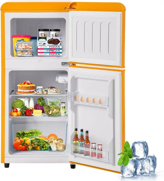 Retro-Kühlschrank Gefrierkombination: Zweittürig