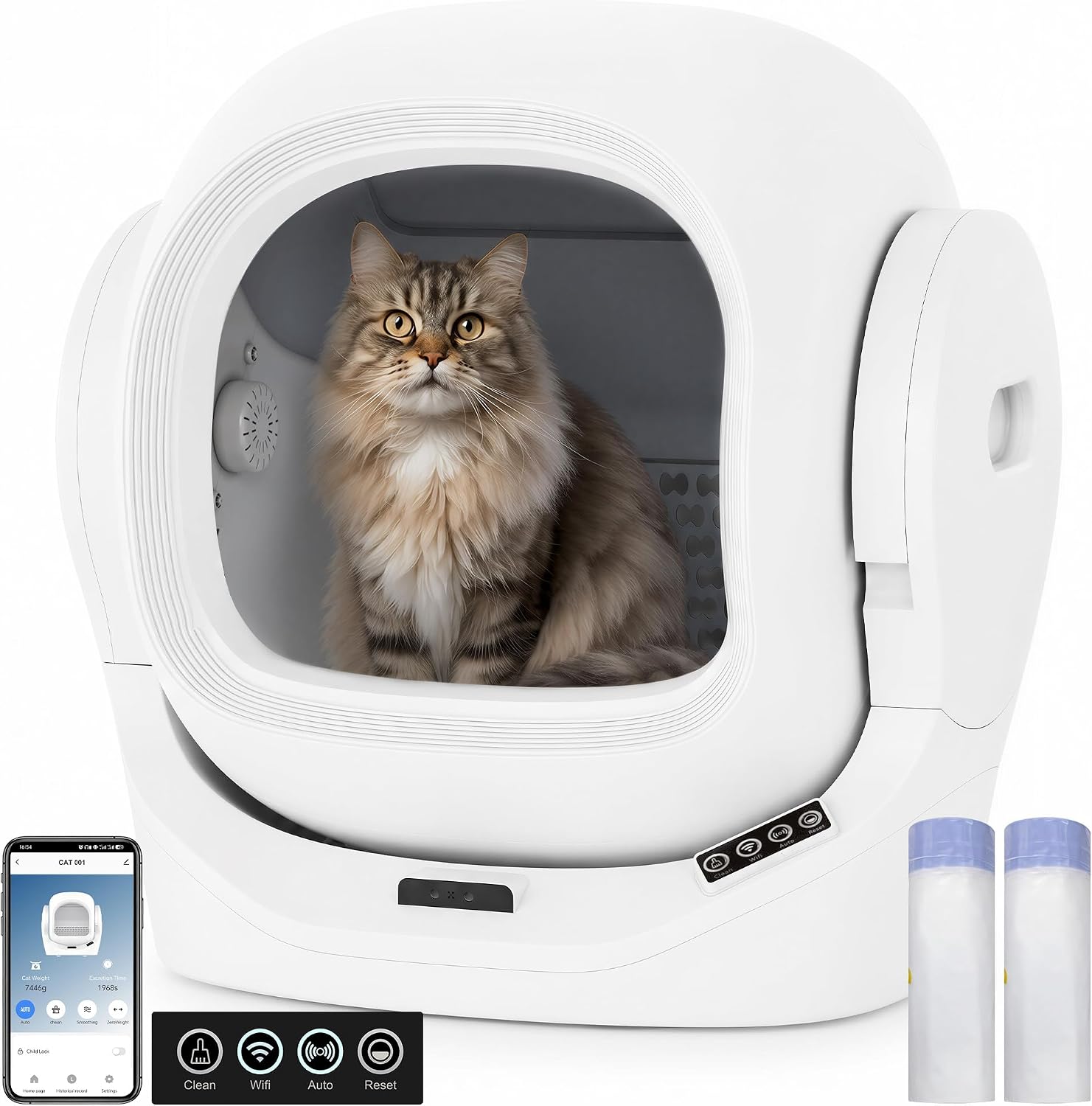 Merax Selbstreinigende Katzentoilette, Automatis